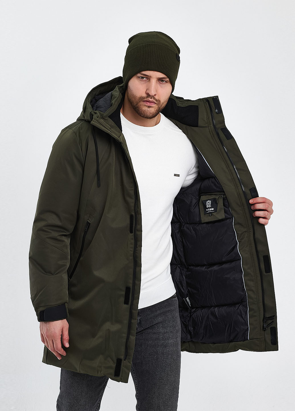 Оливкова (хакі) зимня куртка Trend Collection