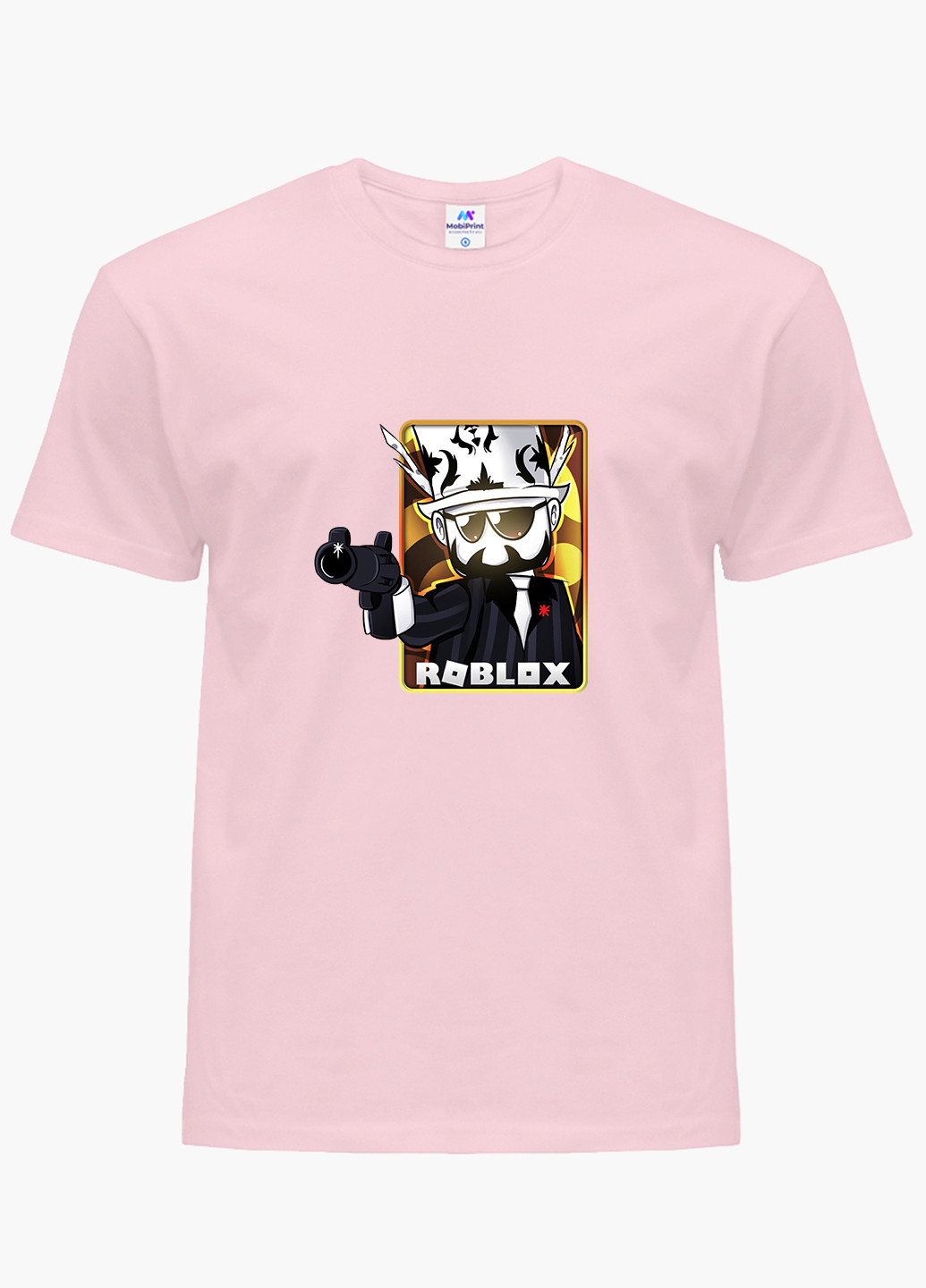 Рожева демісезонна футболка дитяча роблокс (roblox) (9224-1222) MobiPrint
