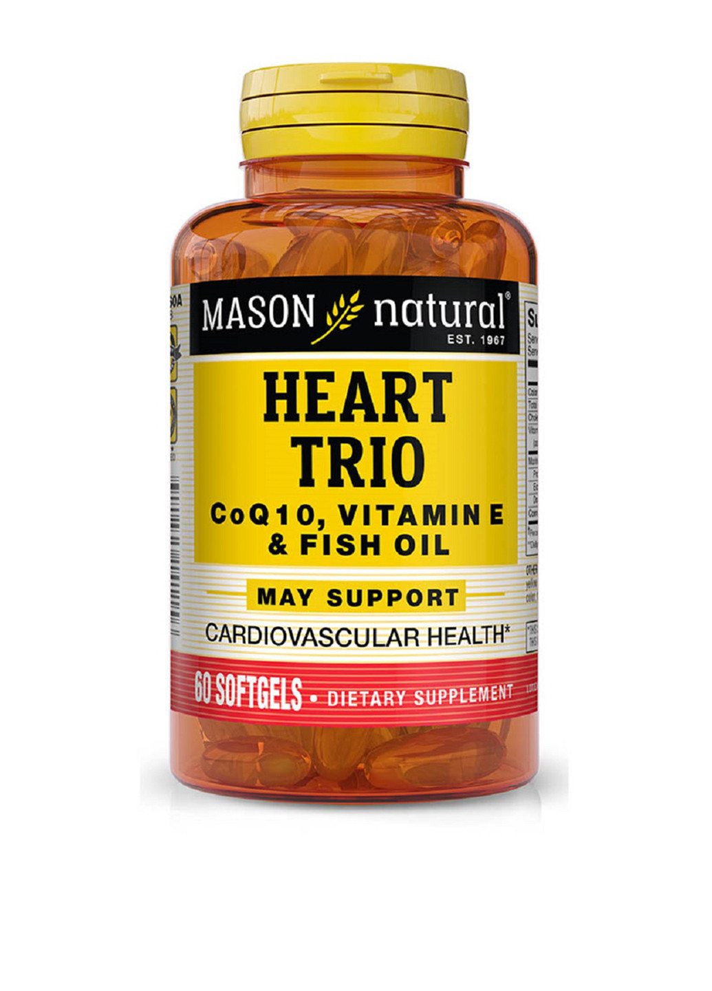 Здоров'я серця та судин (60 гелевих капсул) Mason Natural (251206143)