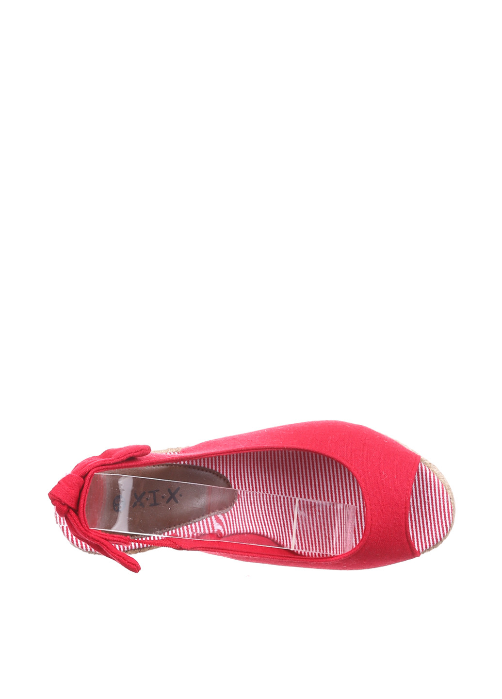 Красные босоножки Cortina с ремешком на плетеной подошве