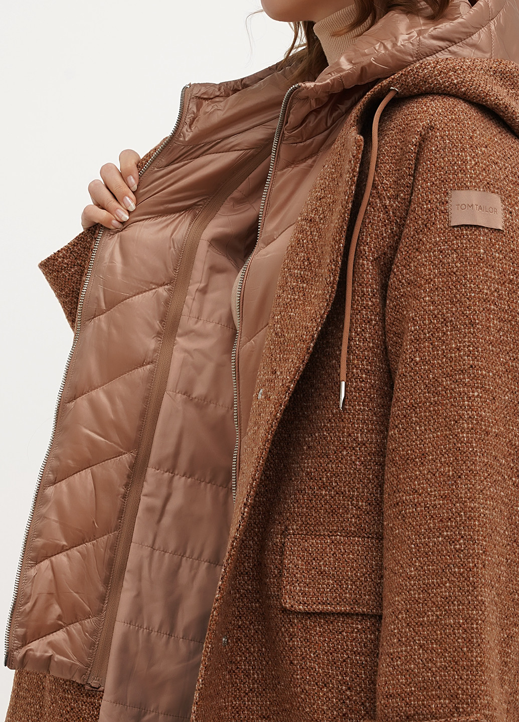 Светло-коричневое демисезонное Пальто Tom Tailor