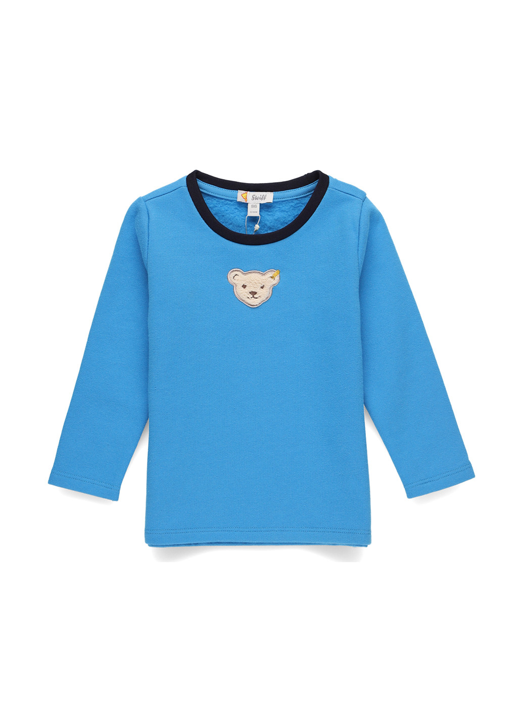 Синий демисезонный кэжуал лонгслив Steiff однотонный