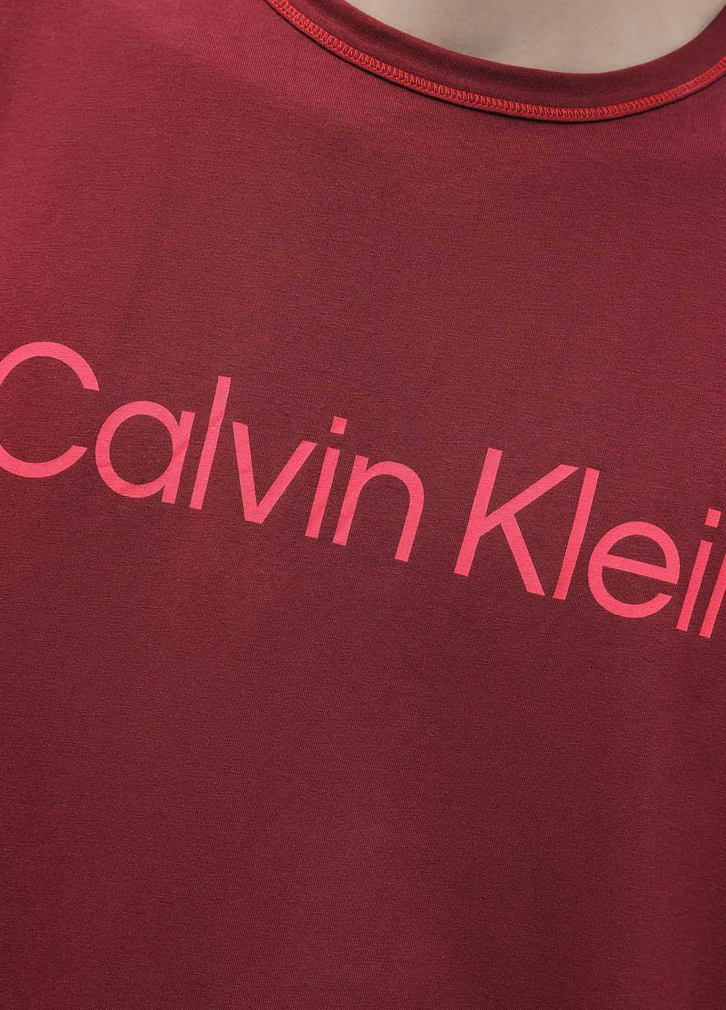 Бордова футболка з коротким рукавом Calvin Klein Underwear