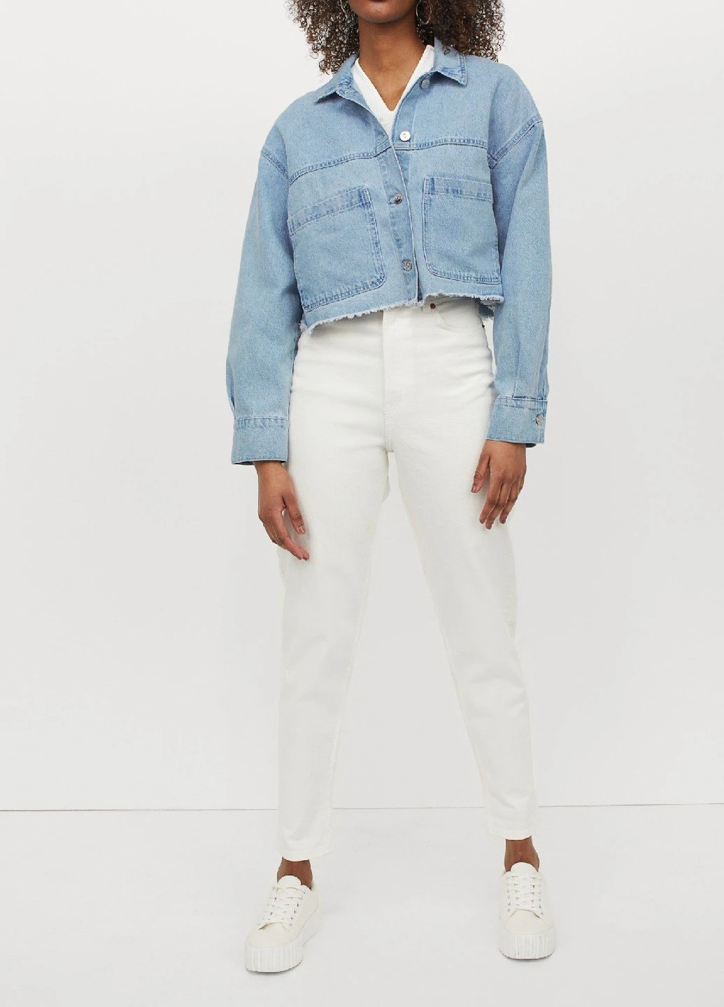 Блакитна демісезонна куртка H&M