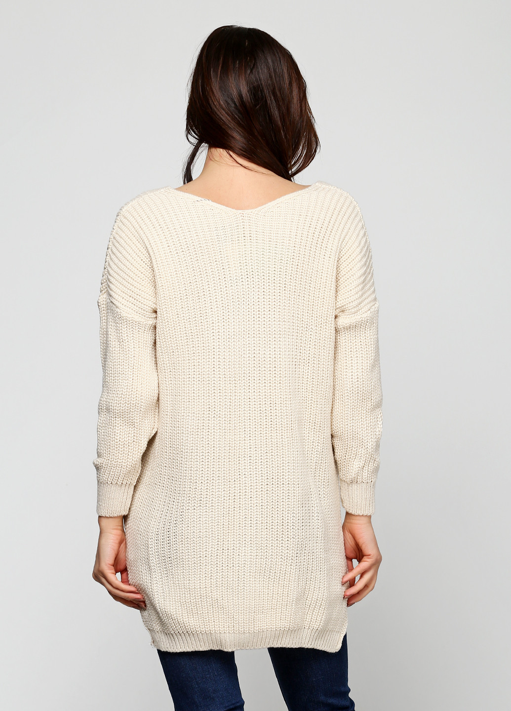 Бежевый демисезонный пуловер пуловер R&G