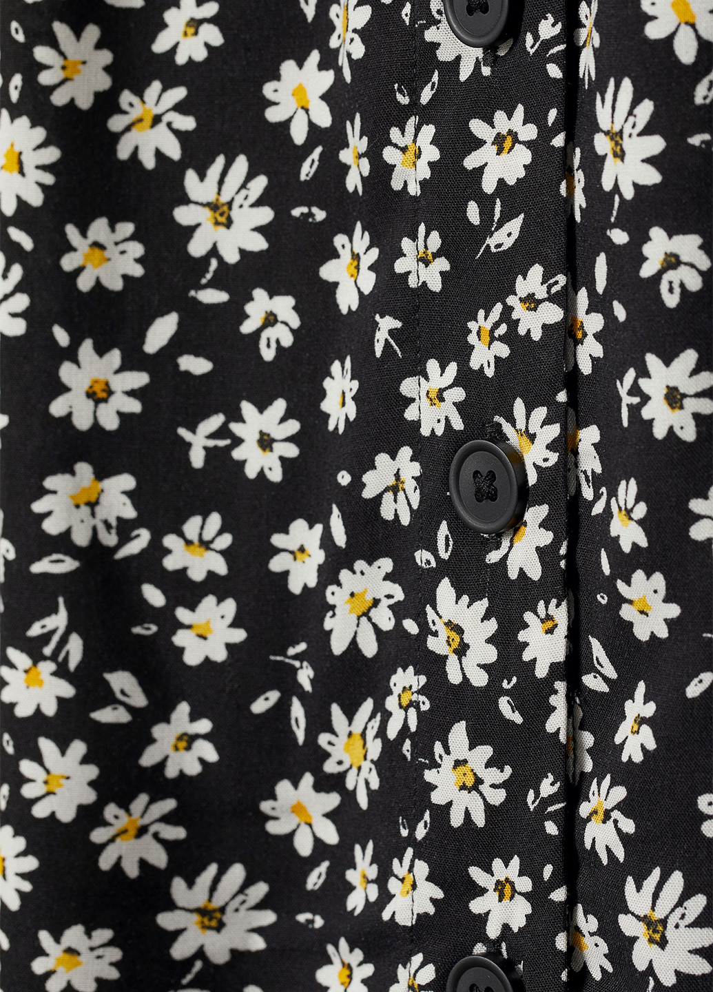 Чорна кежуал сукня сорочка H&M з квітковим принтом