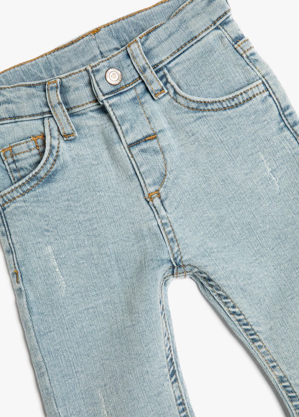 Светло-голубые демисезонные прямые джинсы KOTON