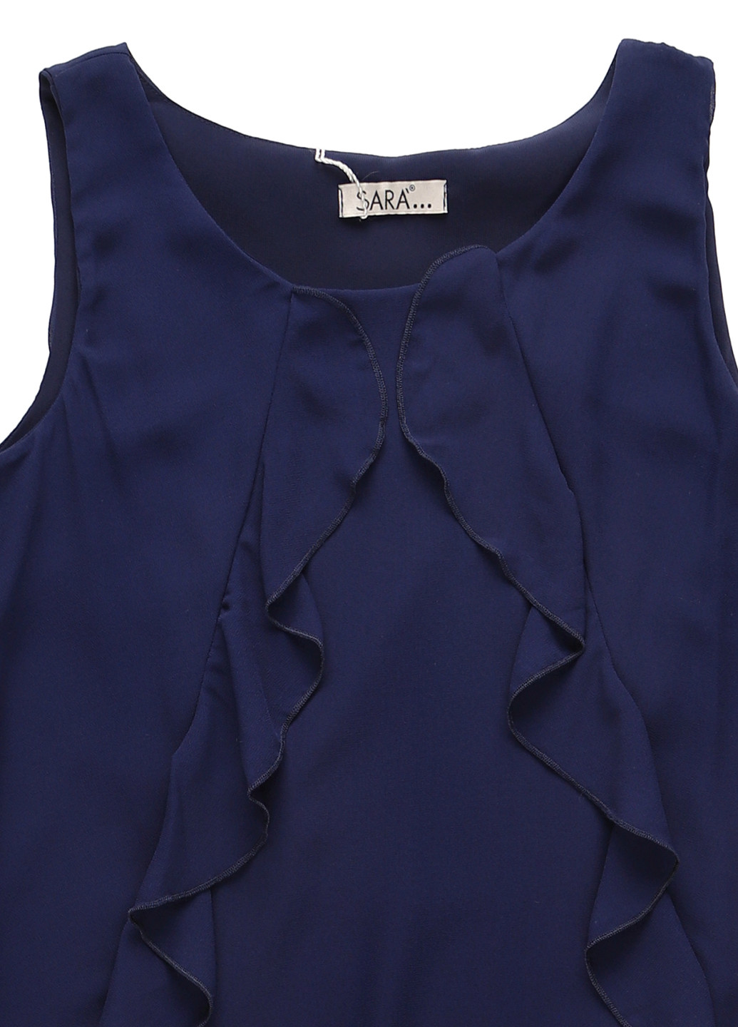 Темно-синее кэжуал платье а-силуэт Sara однотонное