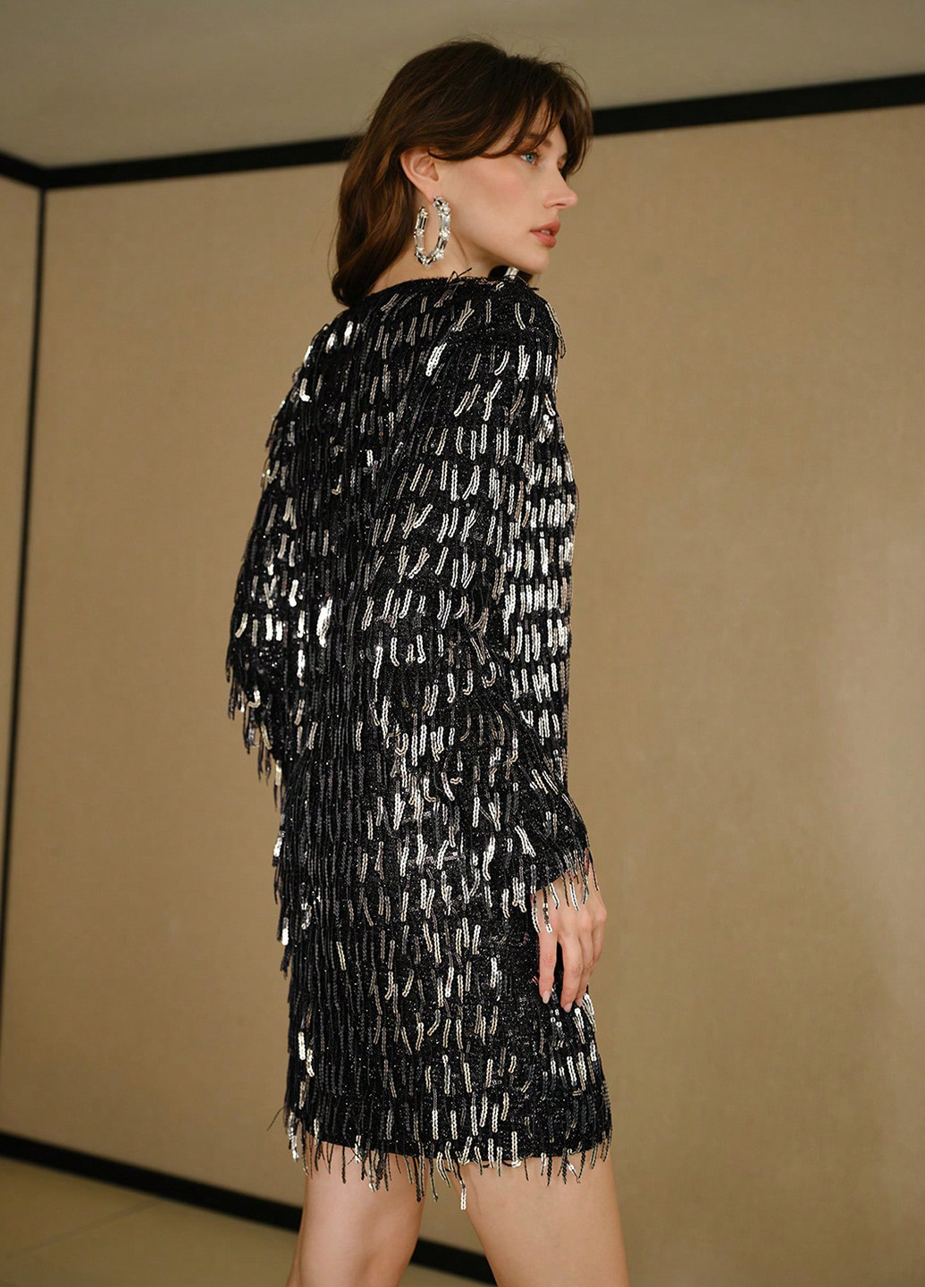 Чорна вечірня сукня SHEIN однотонна