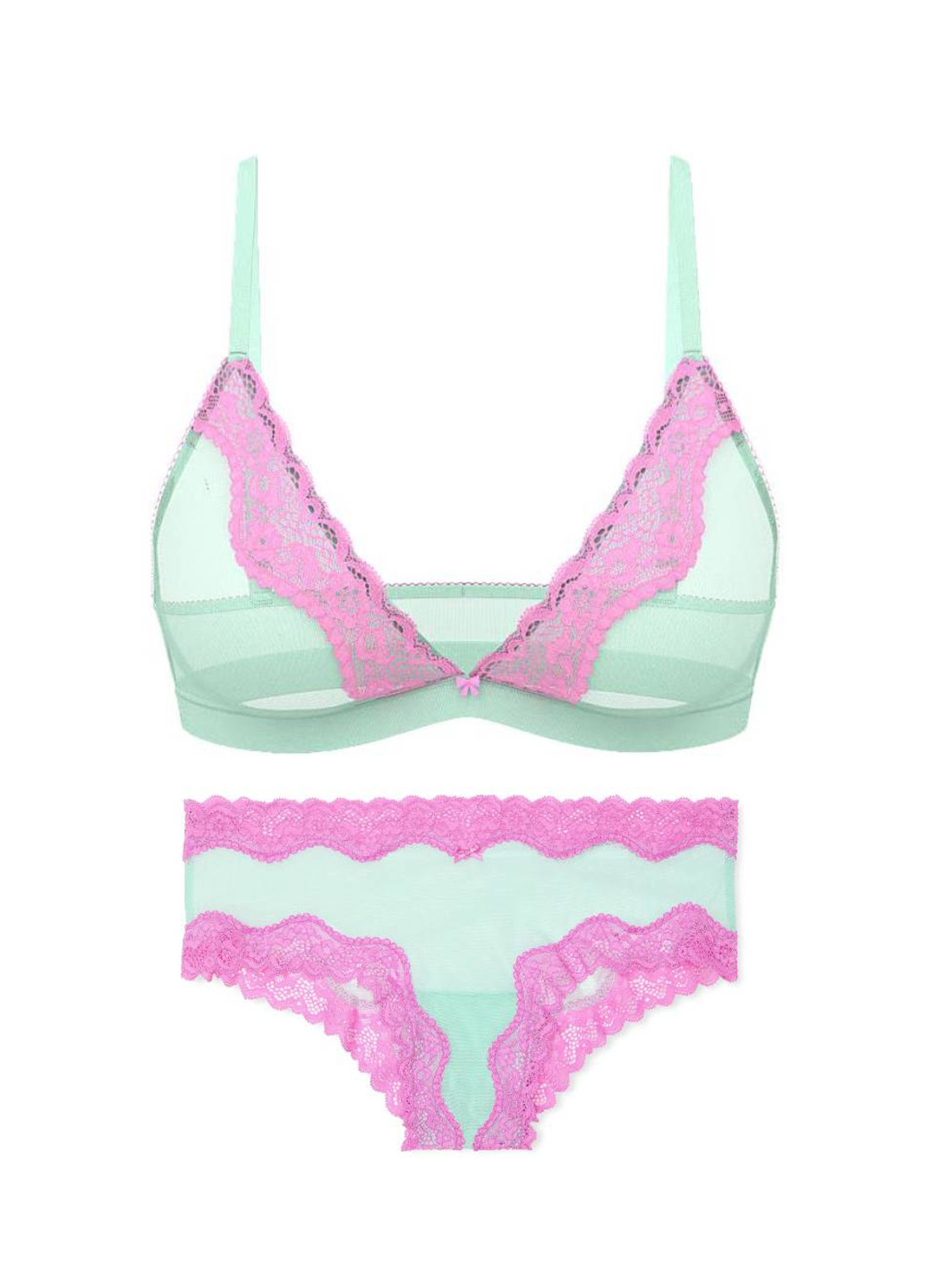 Бирюзовый демисезонный комплект (бюстгальтер, трусики) Victoria's Secret