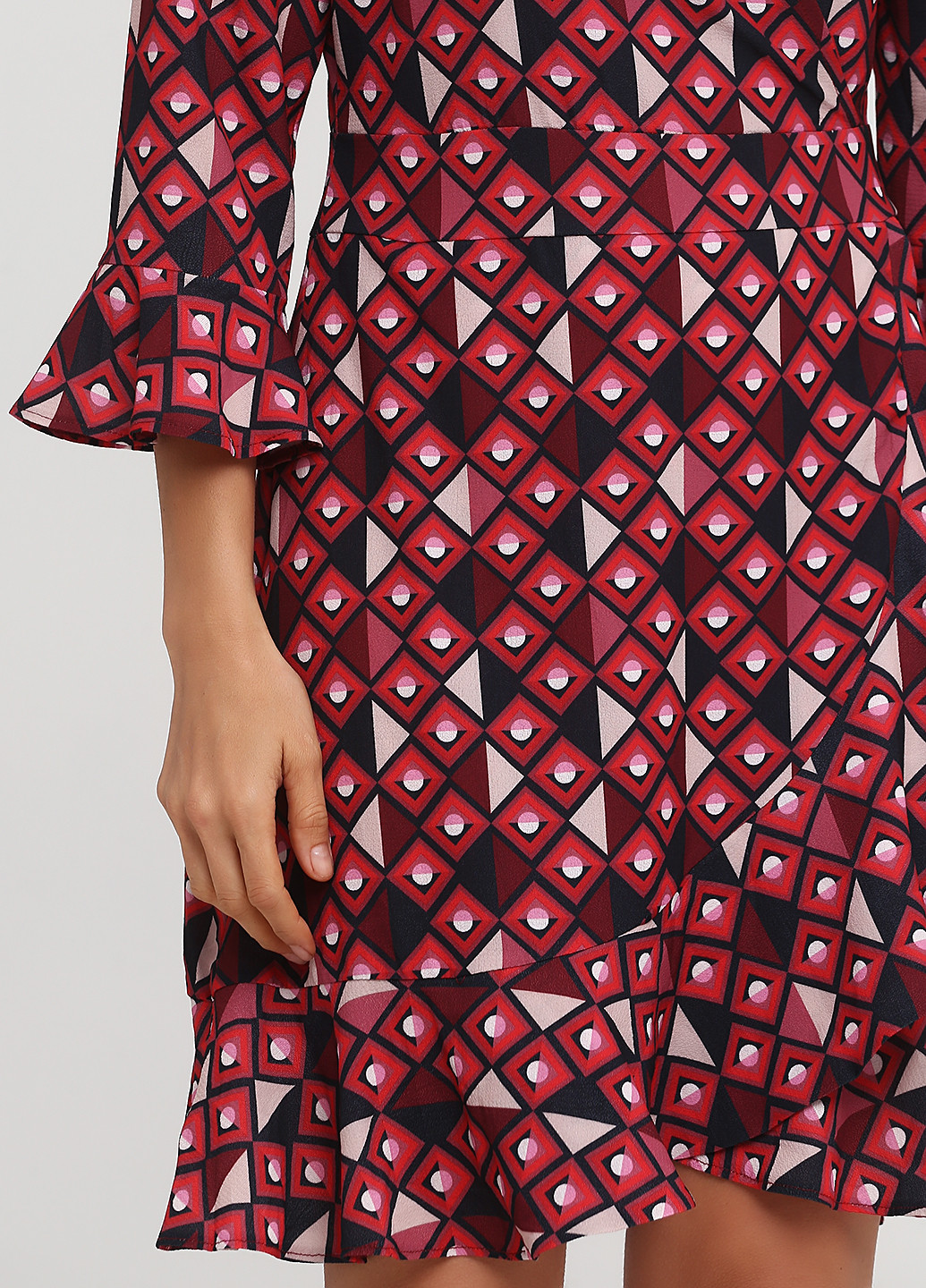Комбинированное кэжуал платье Next с геометрическим узором