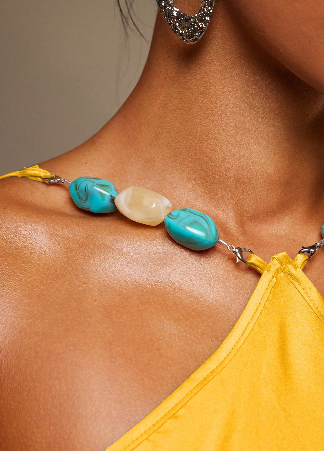 Жовтий коктейльна, кежуал сукня силуетна, з відкритою спиною SHEIN однотонна