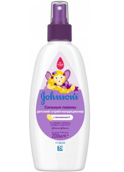 Спрей-кондиционер для волос Сильные локоны детский Johnson's Baby (213368493)