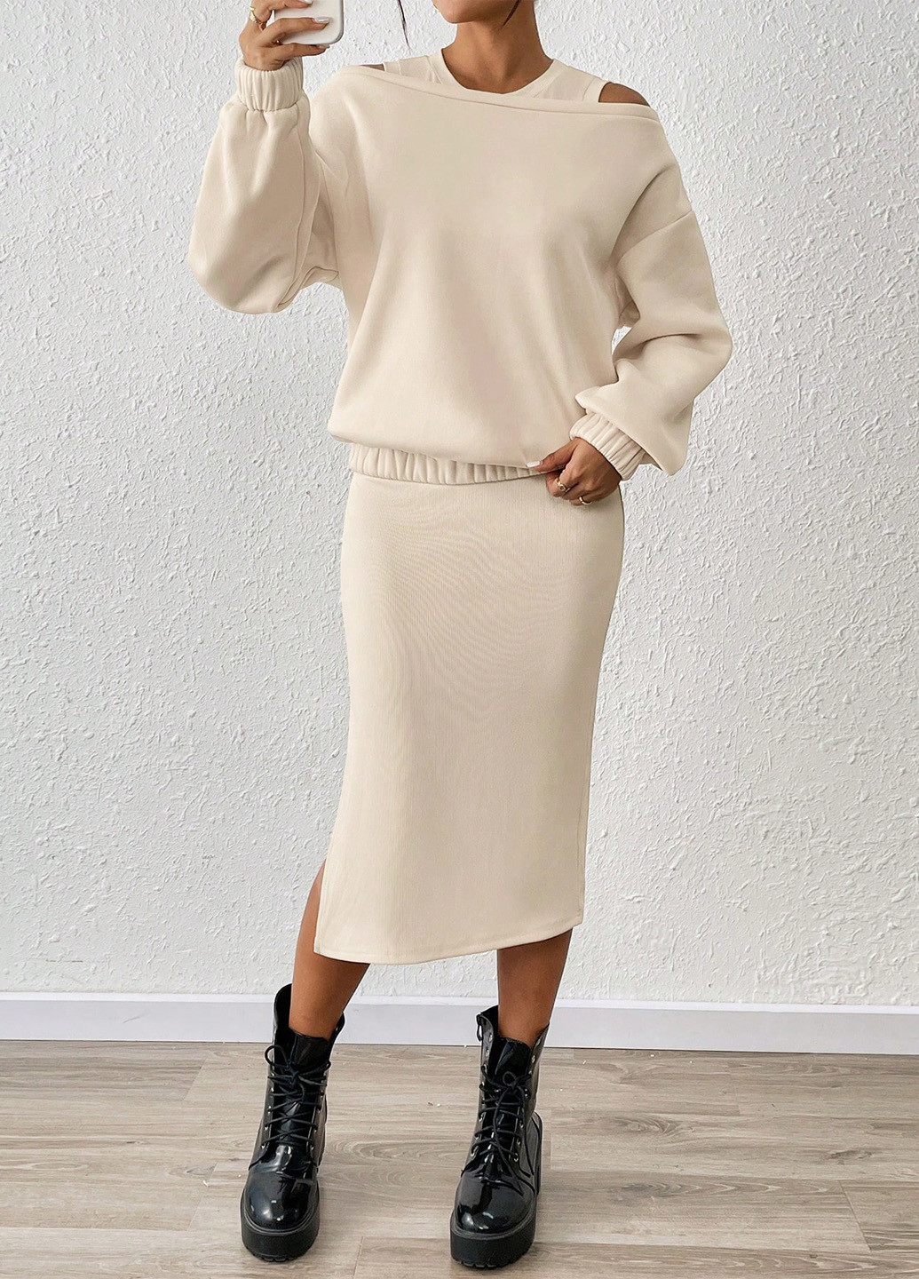 Костюм (свитшот, юбка) SHEIN (342063917)