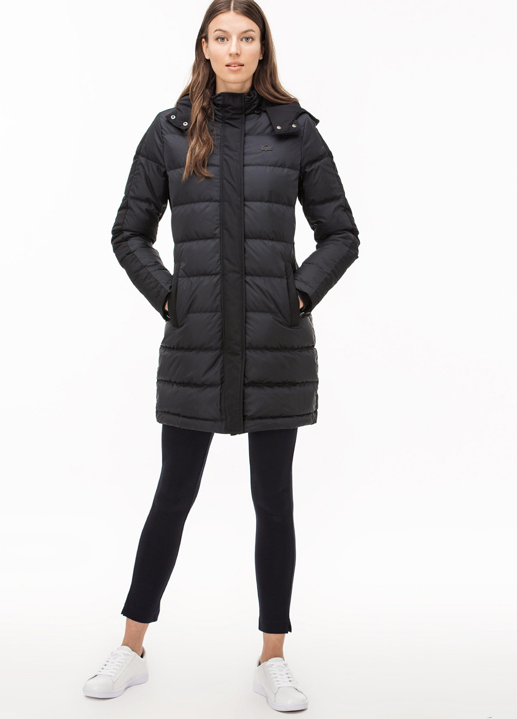 Темно-серая зимняя куртка Lacoste