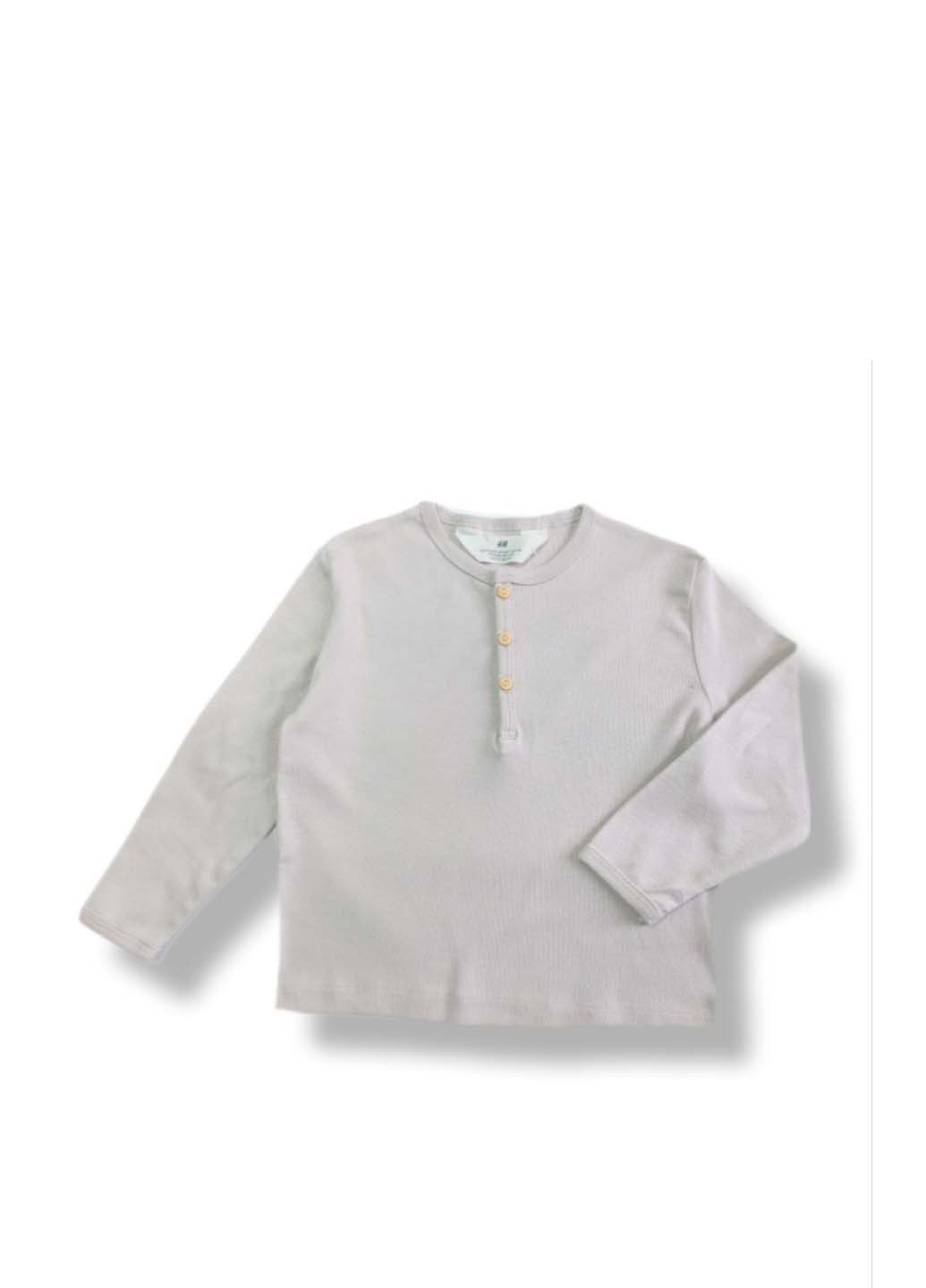 Светло-бежевый демисезонный кэжуал лонгслив H&M однотонный