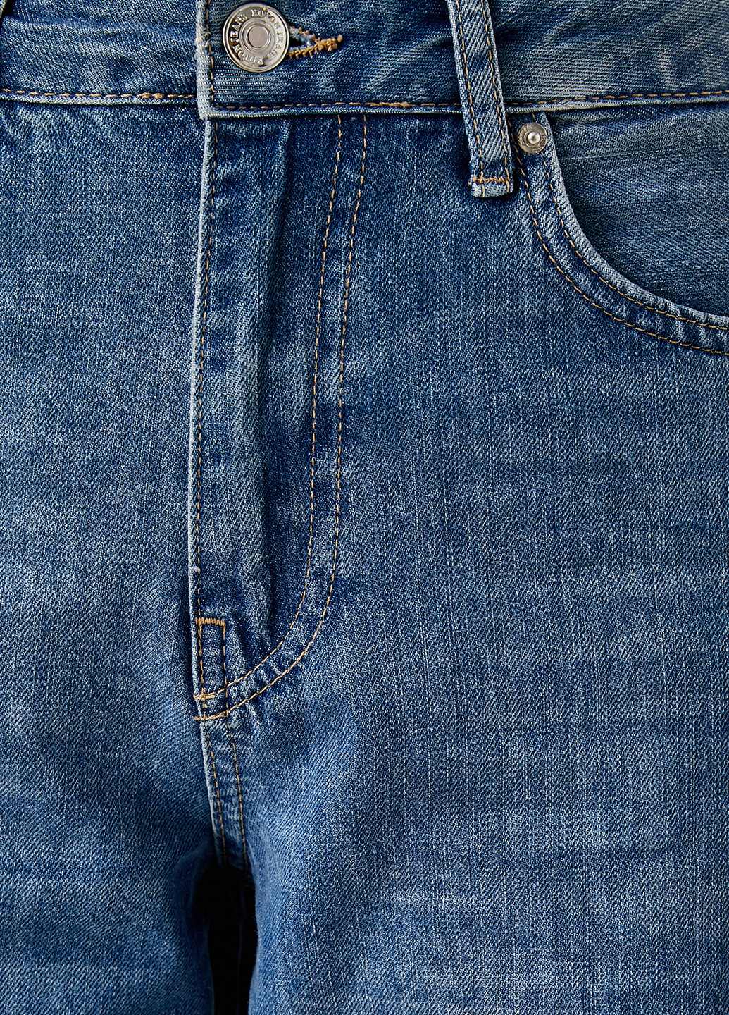 Синие демисезонные укороченные, прямые джинсы KOTON