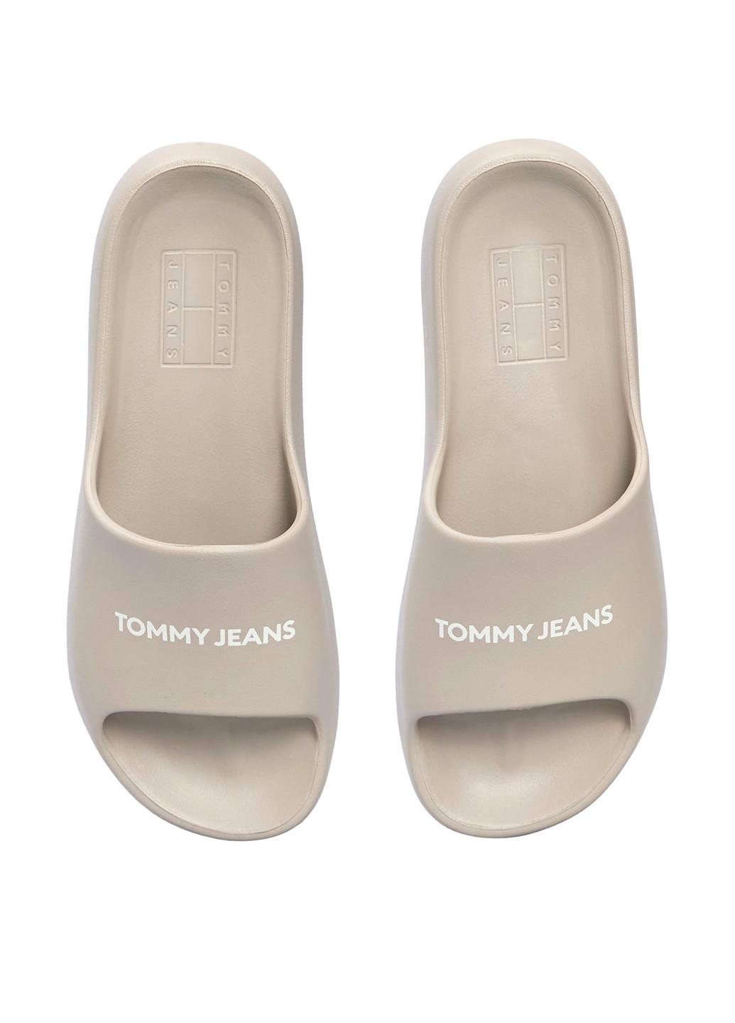 Светло-серые шлепанцы Tommy Jeans