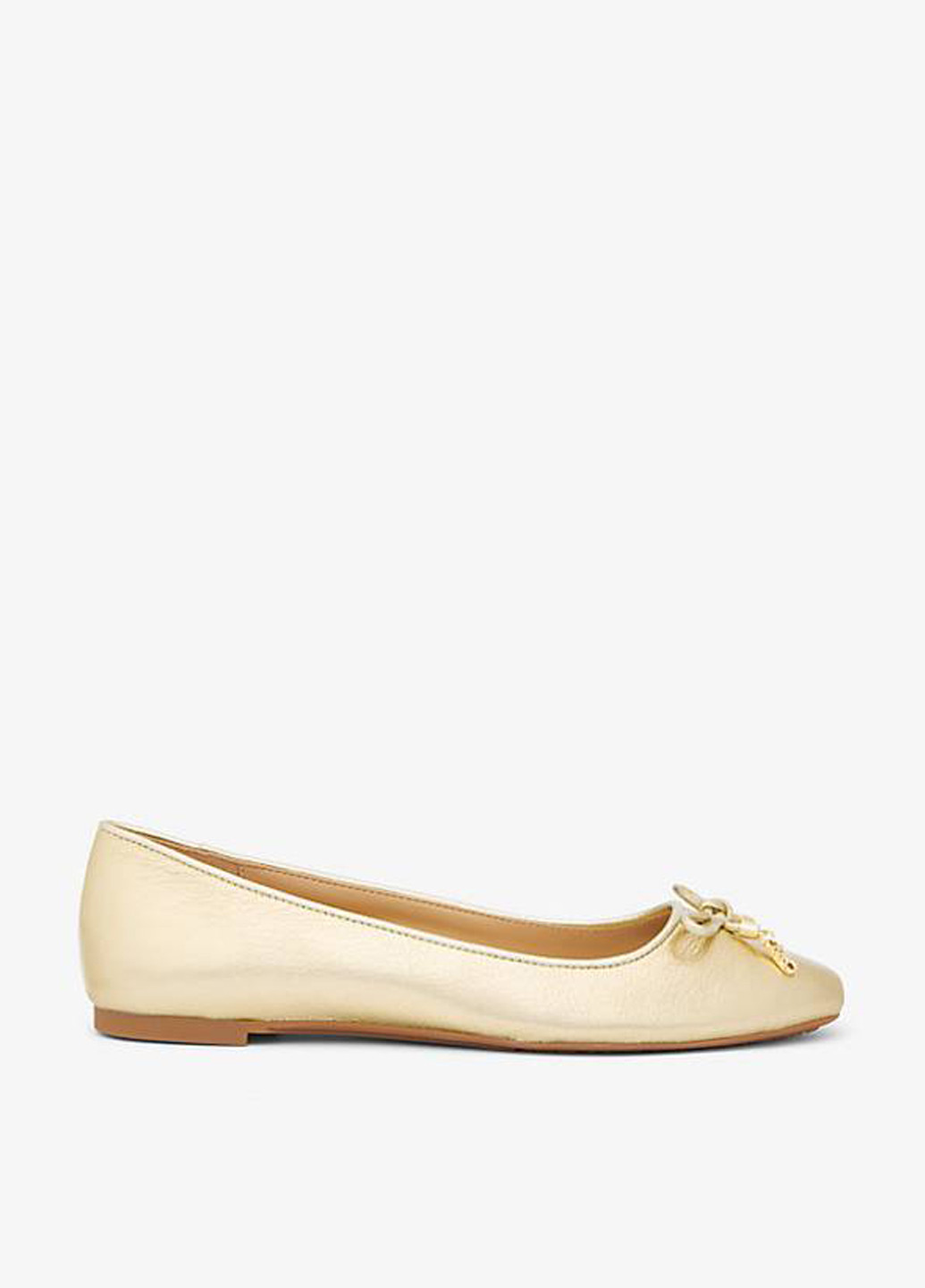Жіночі балетки Michael Kors | золоті однотонні бант натуральна шкіра (307821511)
