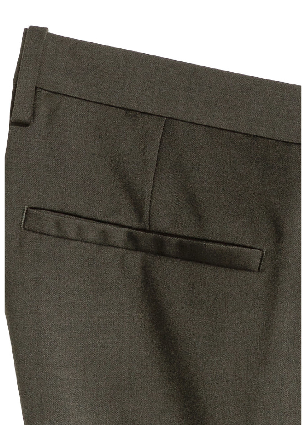 Темно-зеленые классические демисезонные зауженные брюки H&M