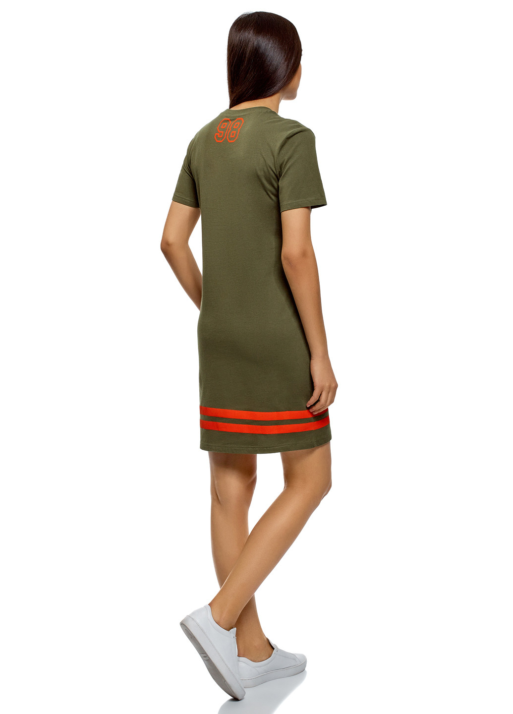 Зелена спортивна сукня Oodji з написами