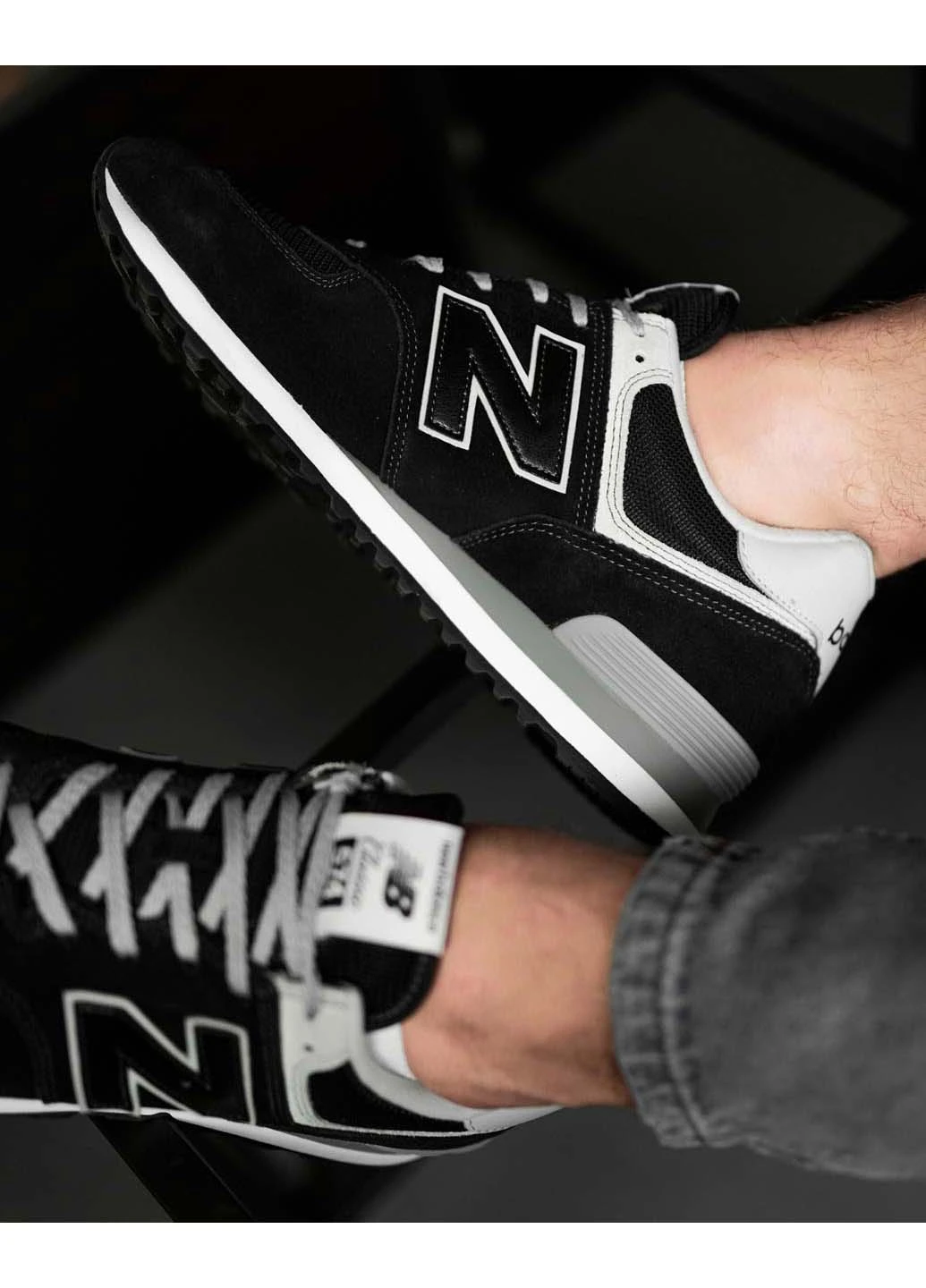 Чорні кросівки демісезон New Balance