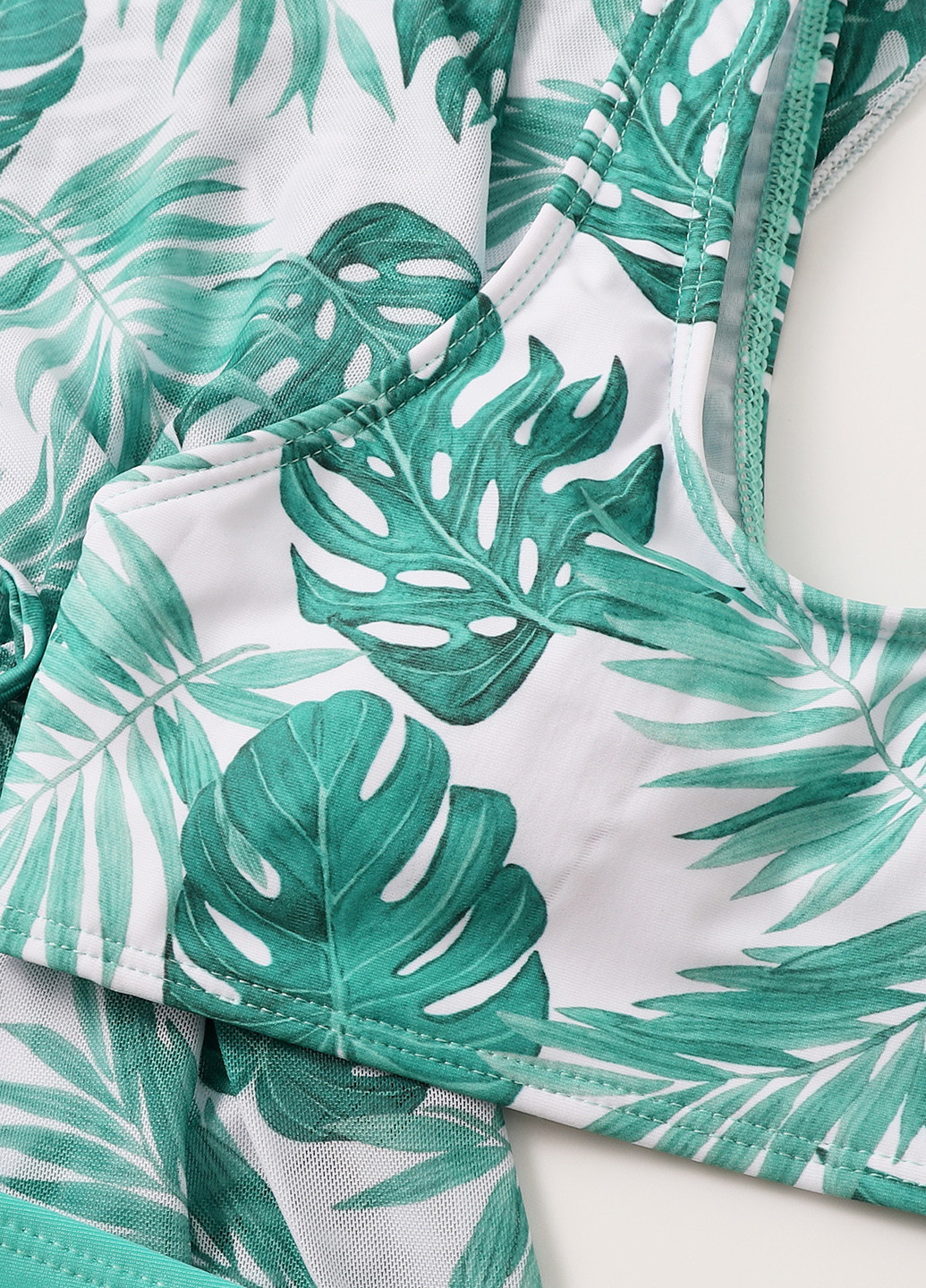 Білий літній купальник (ліф, трусики, накидка) роздільний SHEIN