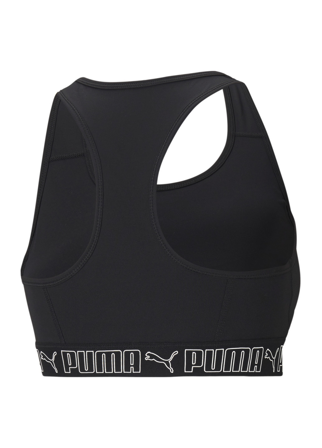 Чорний бра mid elastic padded women's training bra Puma поліестер, еластан