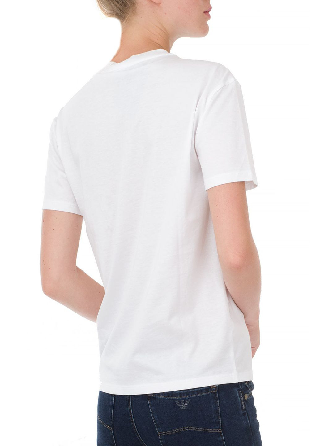 Белая летняя футболка Emporio Armani