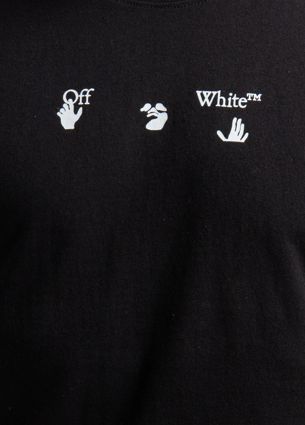 Чорна чорна футболка з принтом Off-White