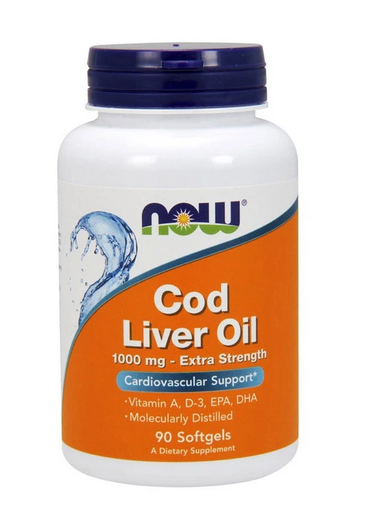Масло печени трески Foods Cod Liver Oil Extra Strength 1000mg 90 softgel Now (255170476)