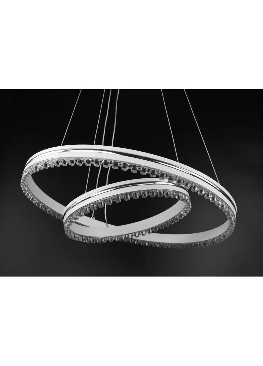 Люстра стельова LED з пультом A55060/2P-wh-ch Білий 40х50х50 см. Sunnysky (253629294)