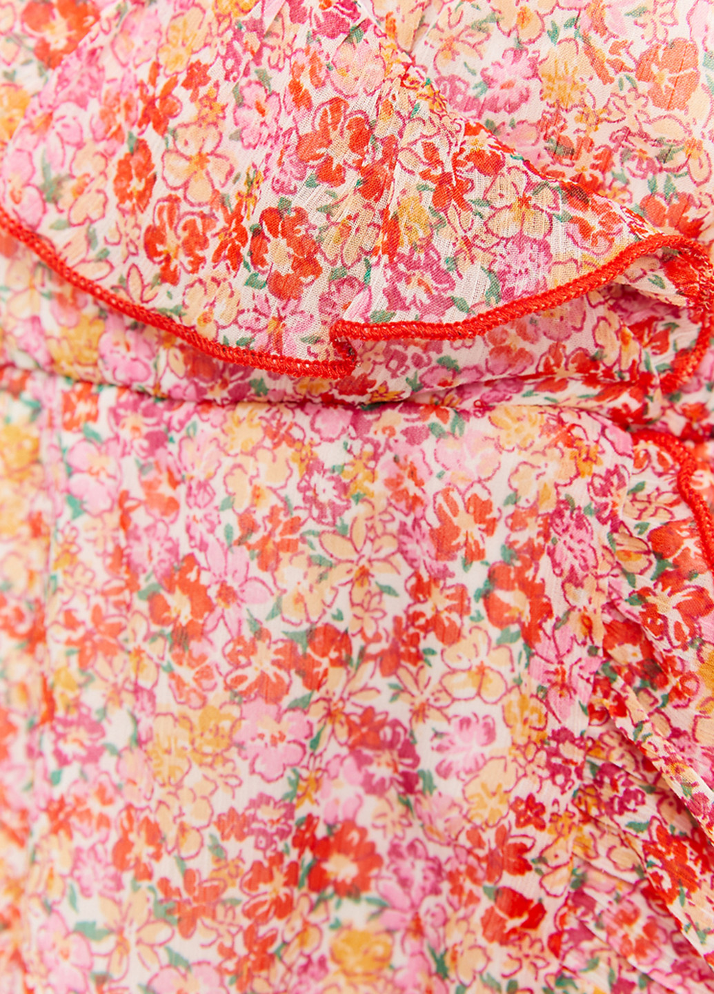 Розовое кэжуал платье на запах Tally Weijl с цветочным принтом
