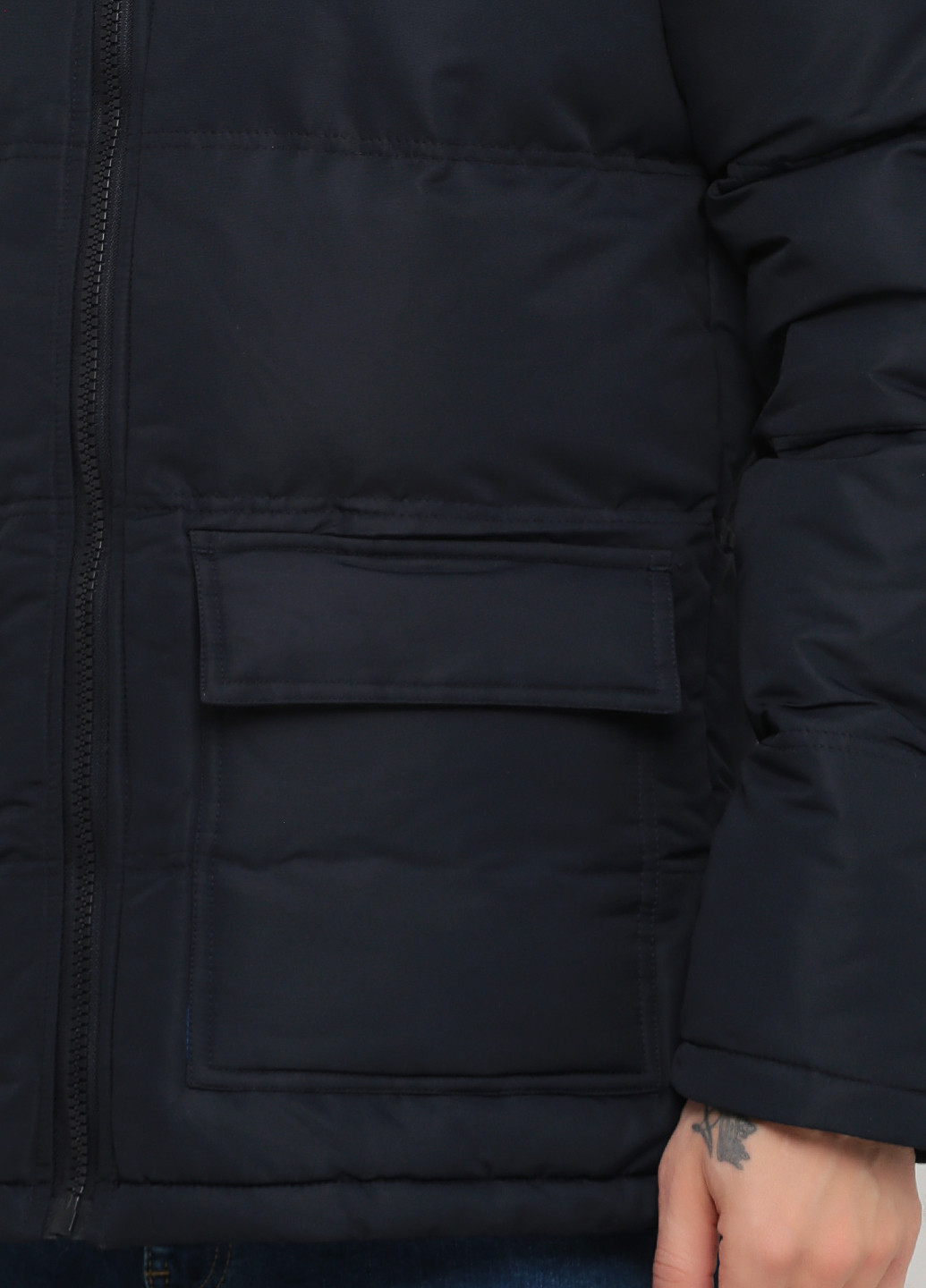Темно-синяя зимняя куртка Solid