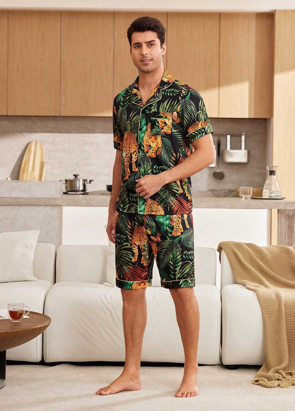 Пижама (рубашка, шорты) SHEIN (365683014)