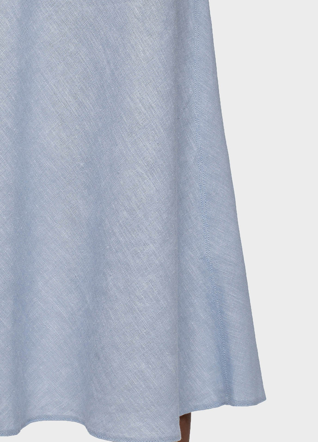 Голубая кэжуал однотонная юбка Oodji клешированная