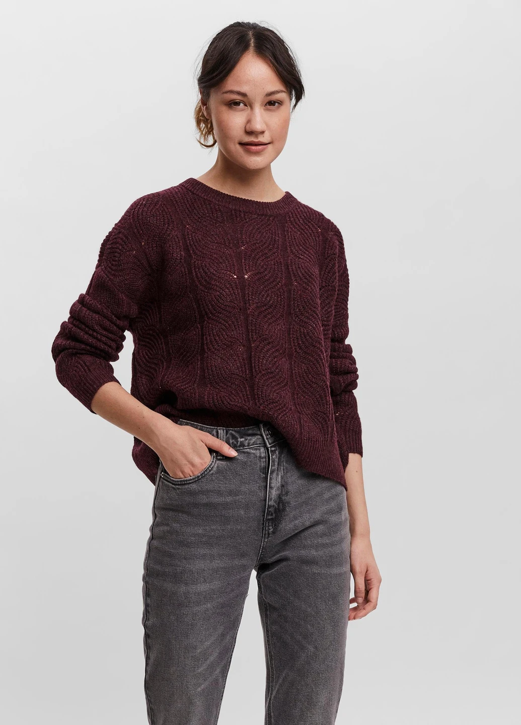 Бордовий демісезонний светр Vero Moda