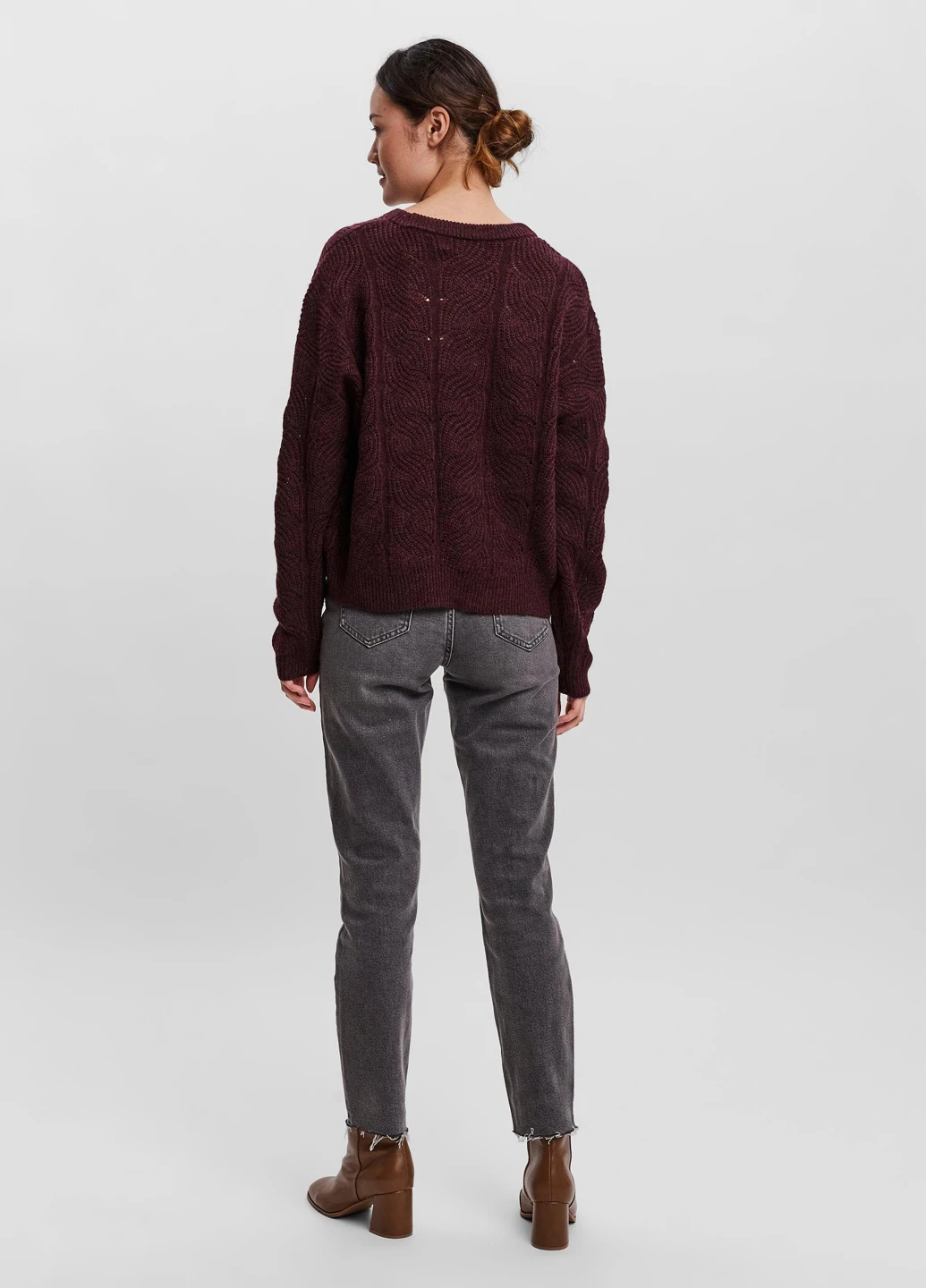 Бордовий демісезонний светр Vero Moda