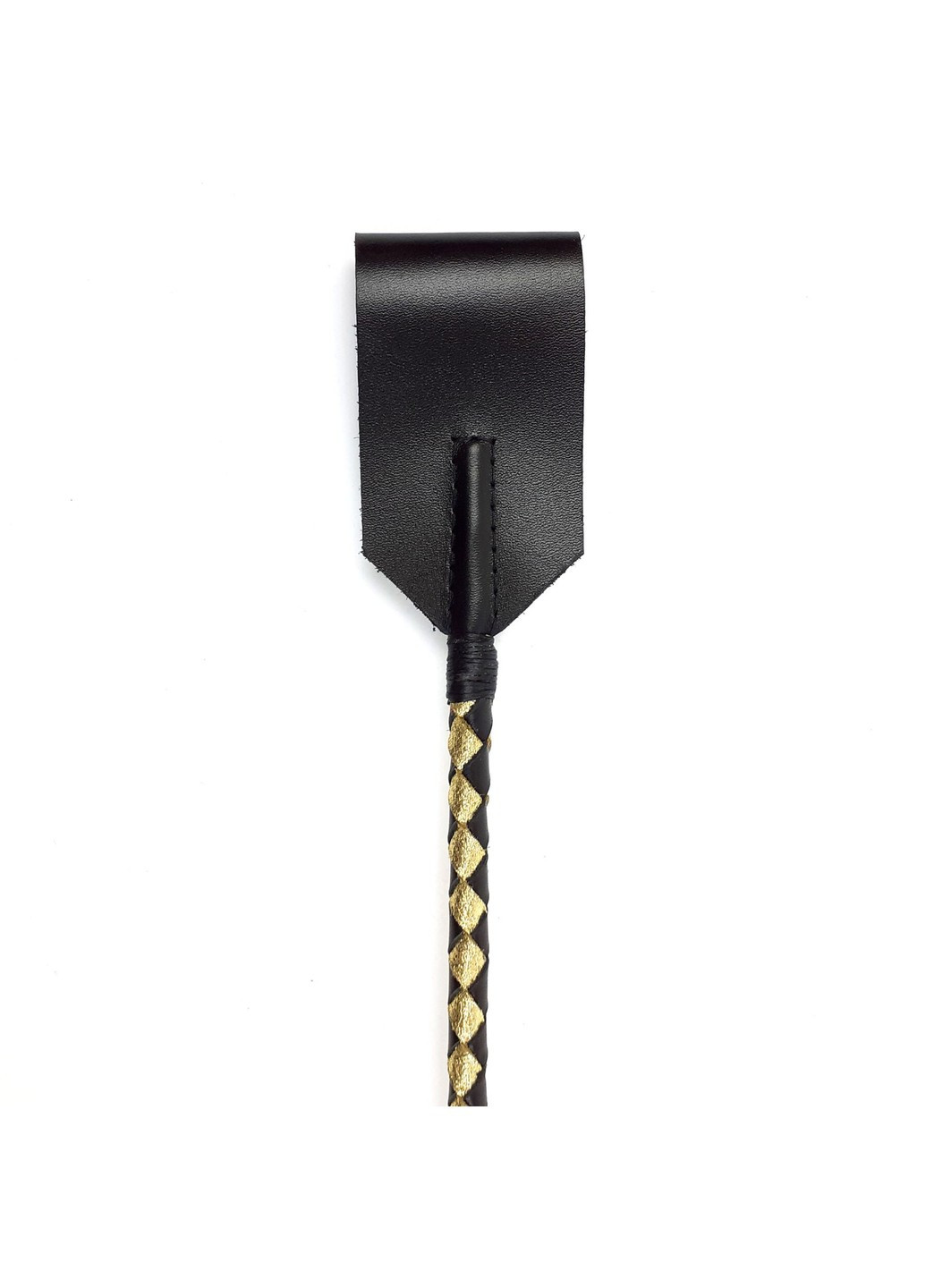 Стек классический, натуральная кожа 75 см, черно-золотой Art of Sex (255340315)
