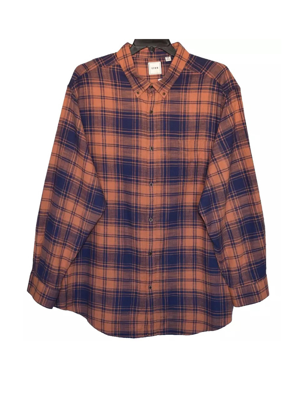 Оранжевая кэжуал рубашка в клетку Rowm