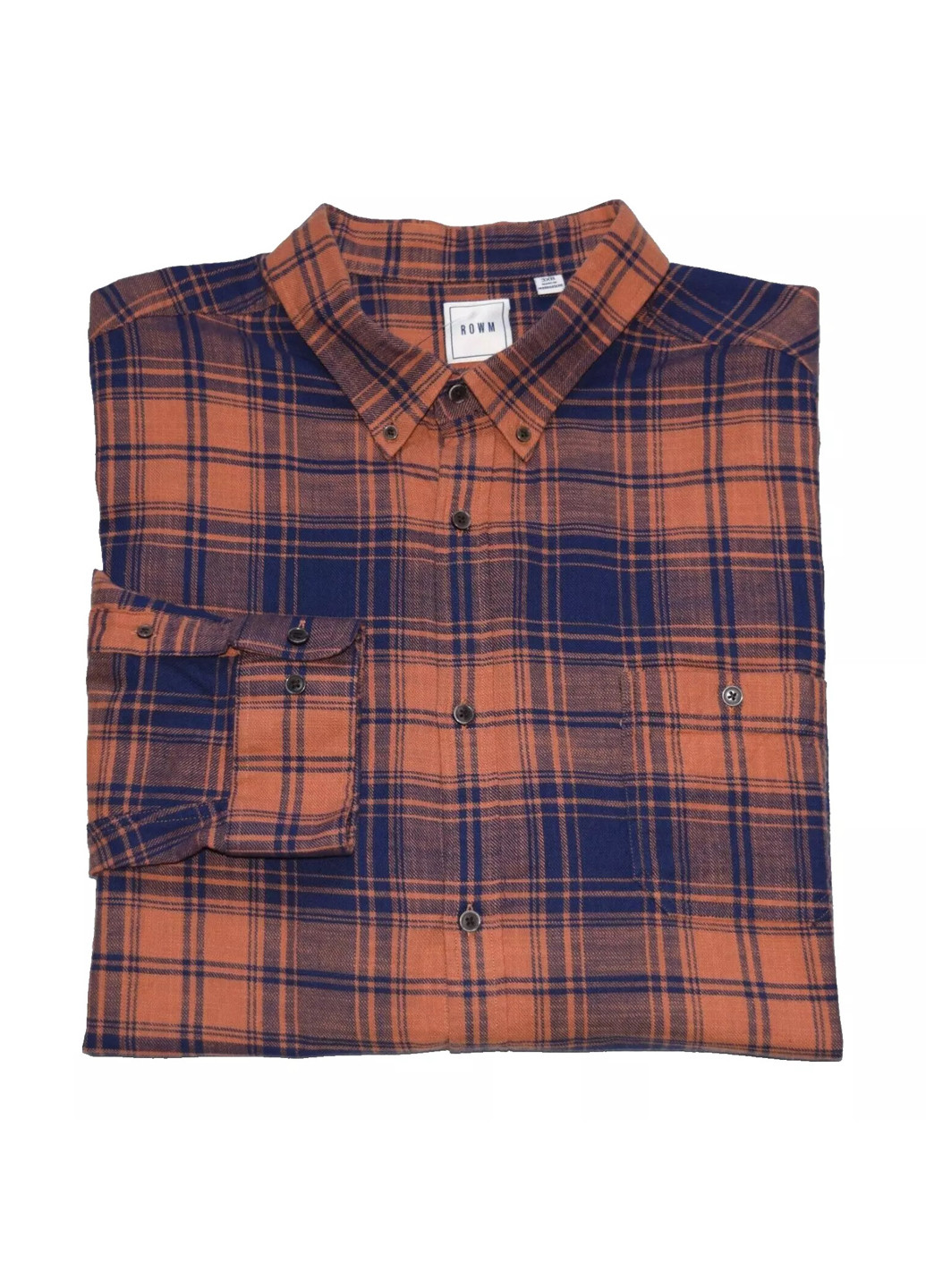 Оранжевая кэжуал рубашка в клетку Rowm