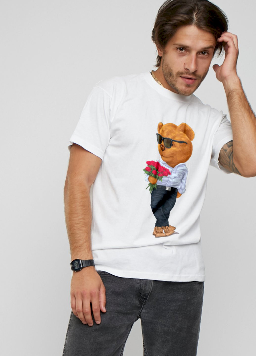 Белая футболка мужская YAPPI