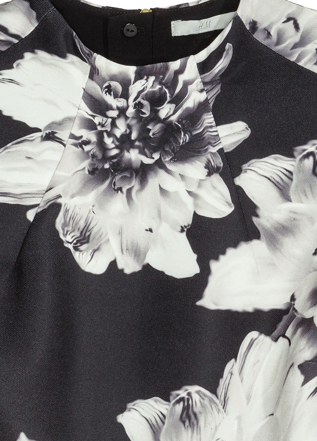Чорно-білий кежуал плаття футляр H&M з абстрактним візерунком