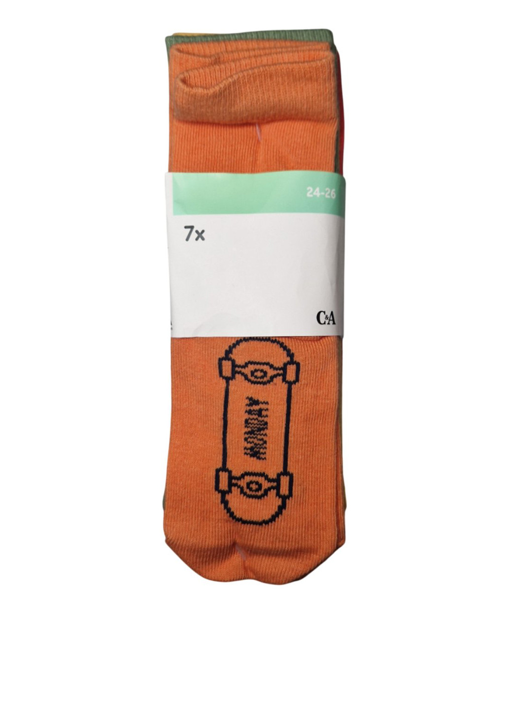 Комбіновані шкарпетки (7 пар) C&A однотонні (341560793)