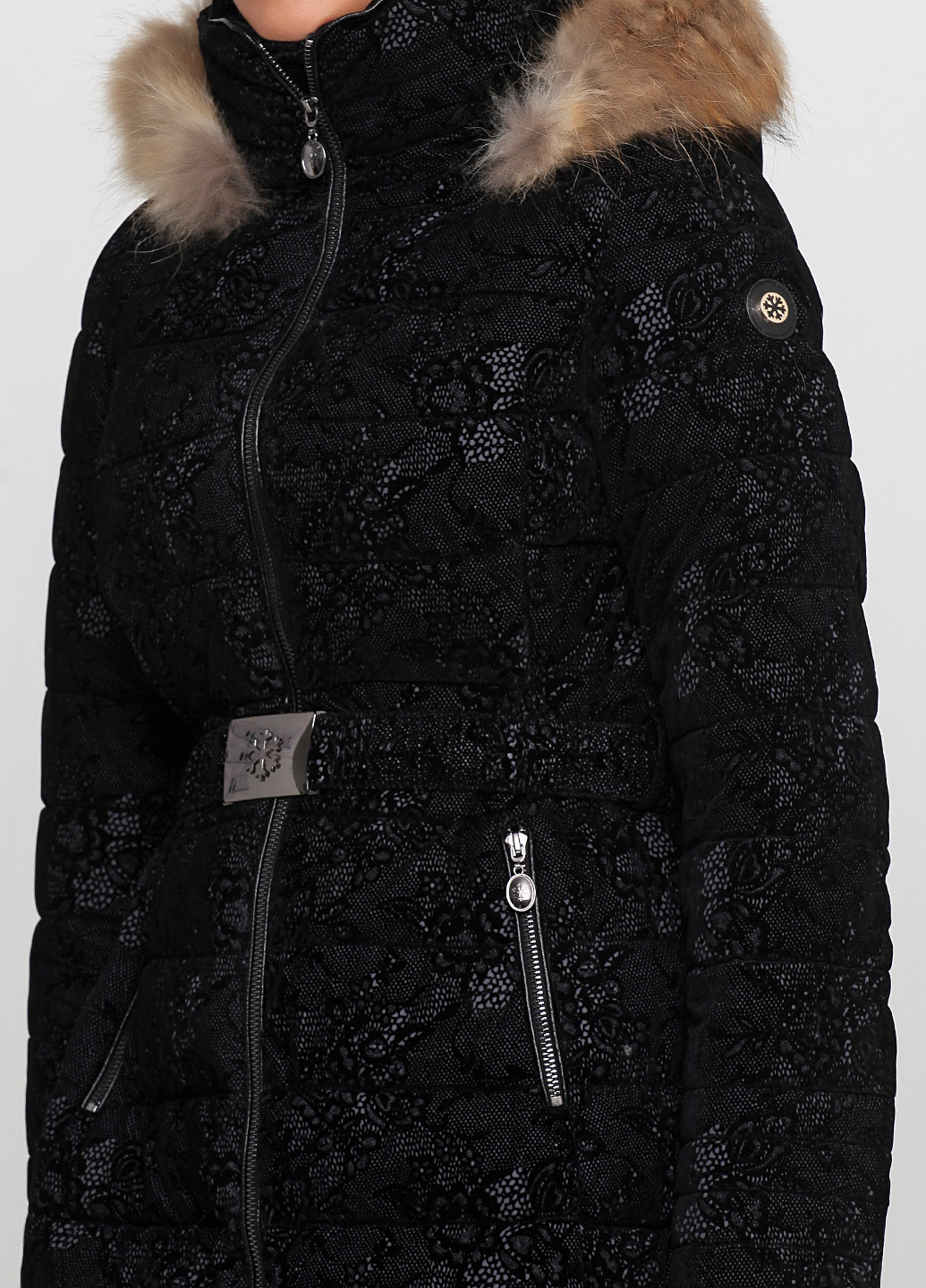 Черная демисезонная куртка Anna Moda Piu