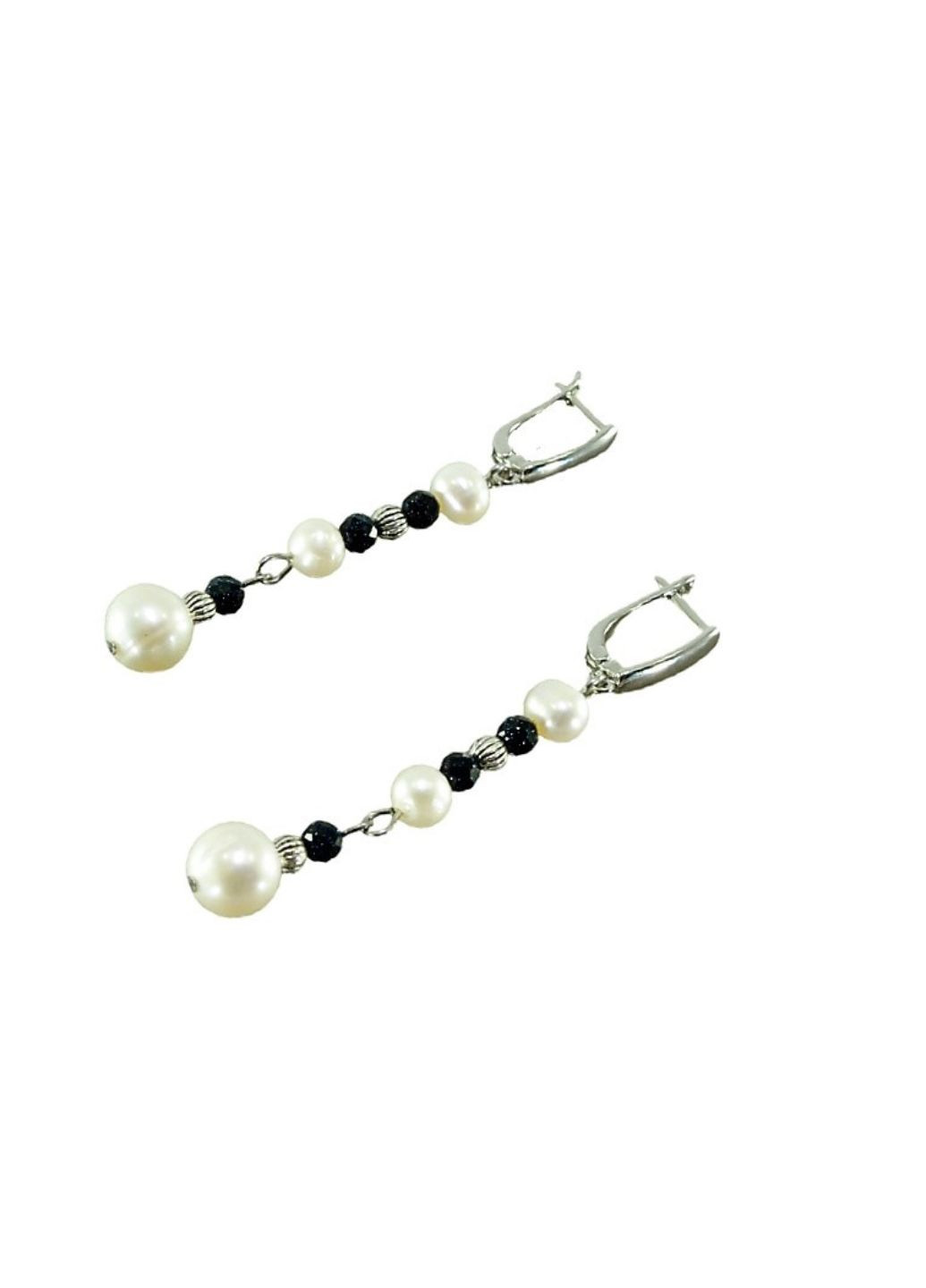 Ексклюзивні сережки "Королівські перли " Перли, Авантюрин грань 6,5 см Fursa fashion cерьги (254031957)