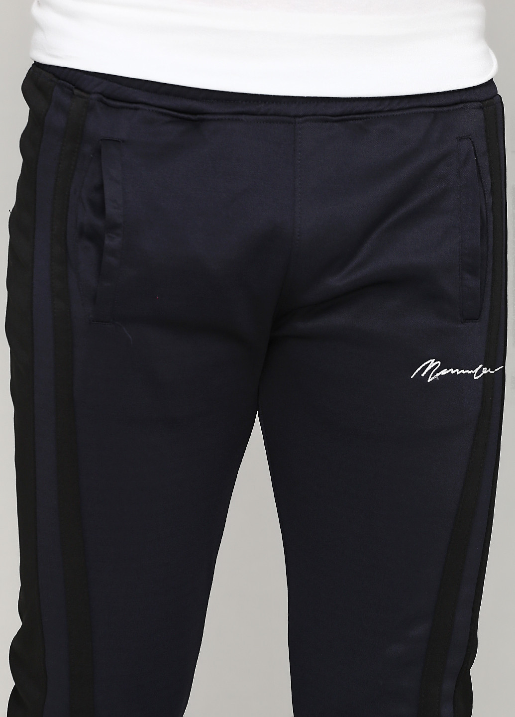 Темно-синие спортивные демисезонные зауженные брюки Mennace