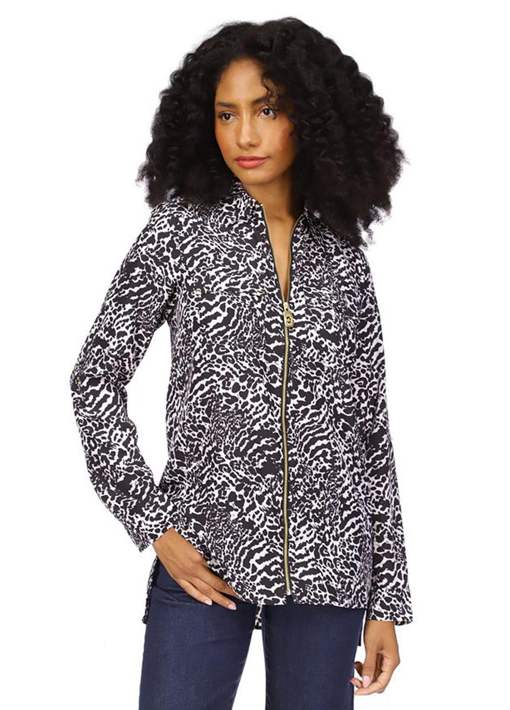 Чёрно-белую блуза Michael Kors