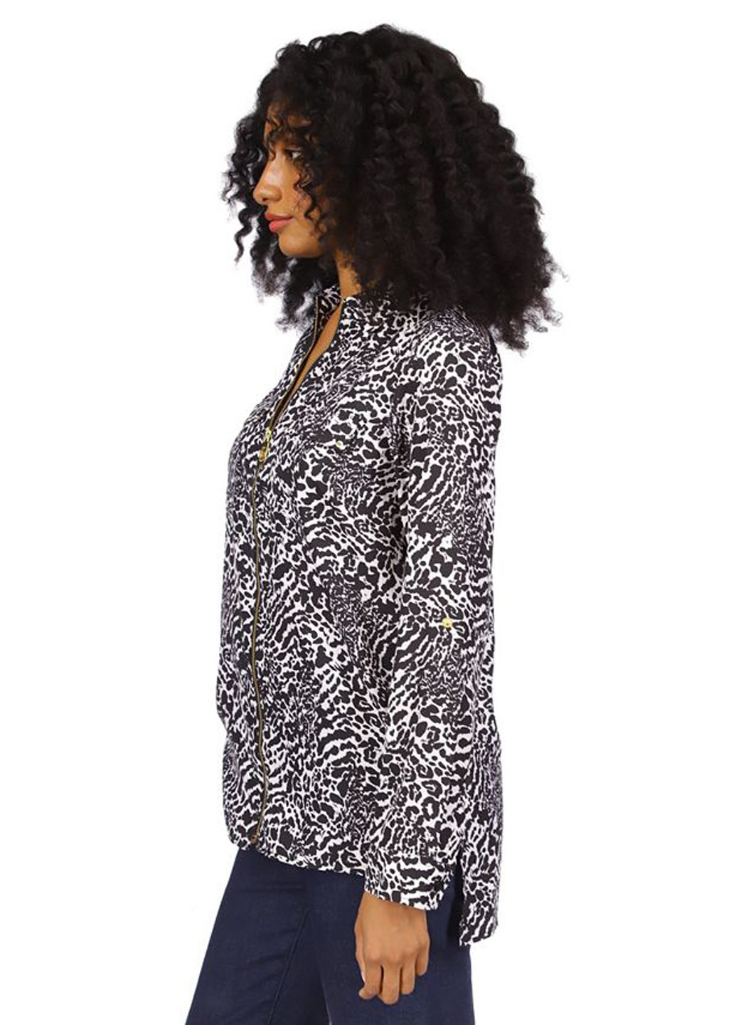 Чёрно-белую блуза Michael Kors