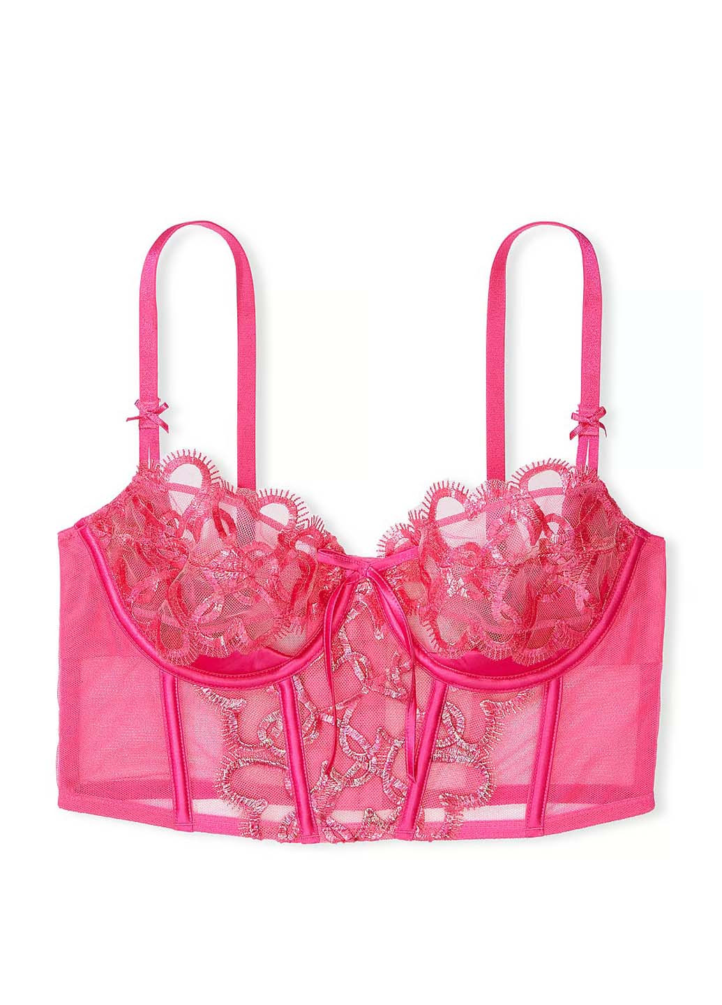 Рожевий демісезонний комплект (корсет, трусики) Victoria's Secret